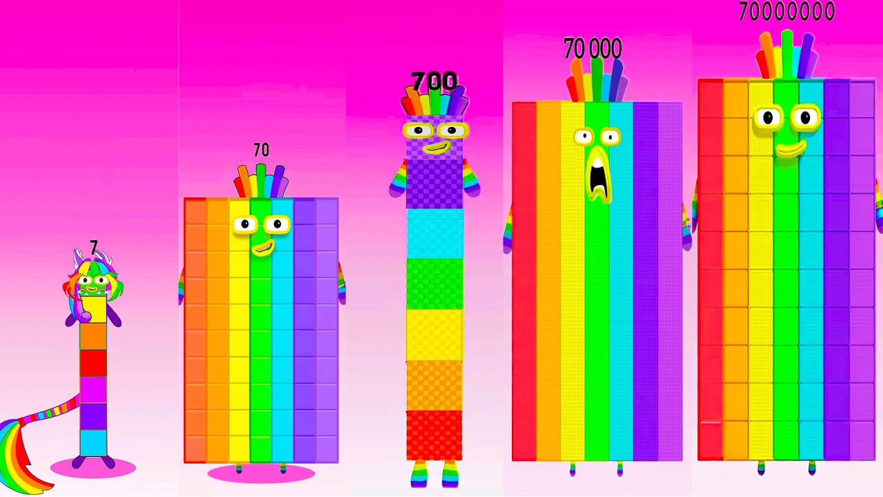Sprunki OC ALL Numberblocks 07 - 70M | Compilation Incredibox #sprunki #numberblock #wuhy