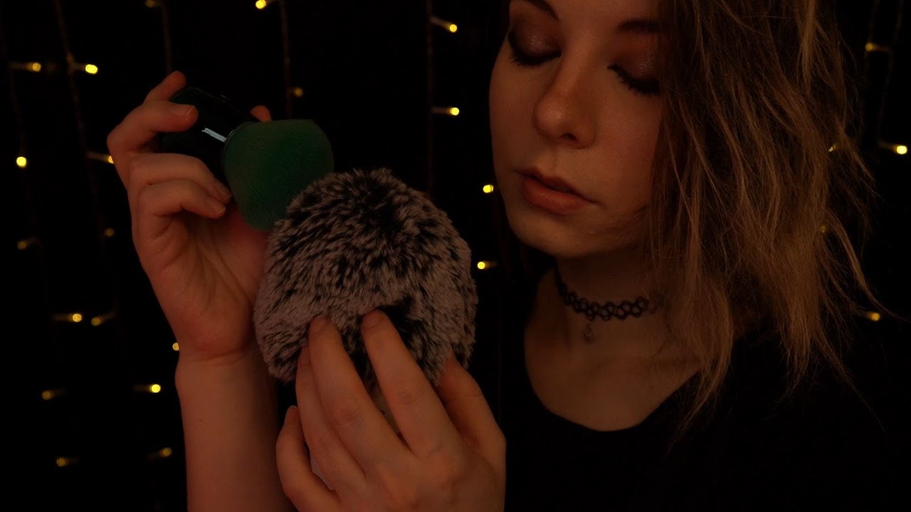 ASMR | softest Brushing around your Head - no talking, Fluffy Mic Cover