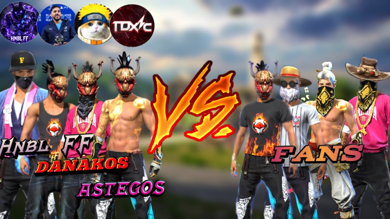 😱GOD TOXIC & HNBL YT & DANAKOS & ASTEGOS VS FANS🤯4vs4 full gameplay {4 content creators vs fans}🏴‍☠️