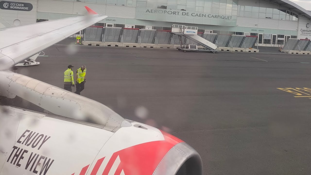 Takeoff at Caen Carpiquet Airport with Volotea