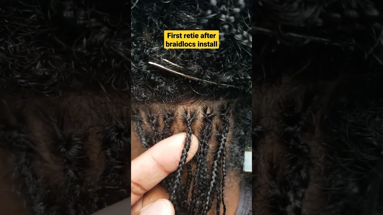 How I maintain starter locs with braids #microlocs #braidlocs #shorts