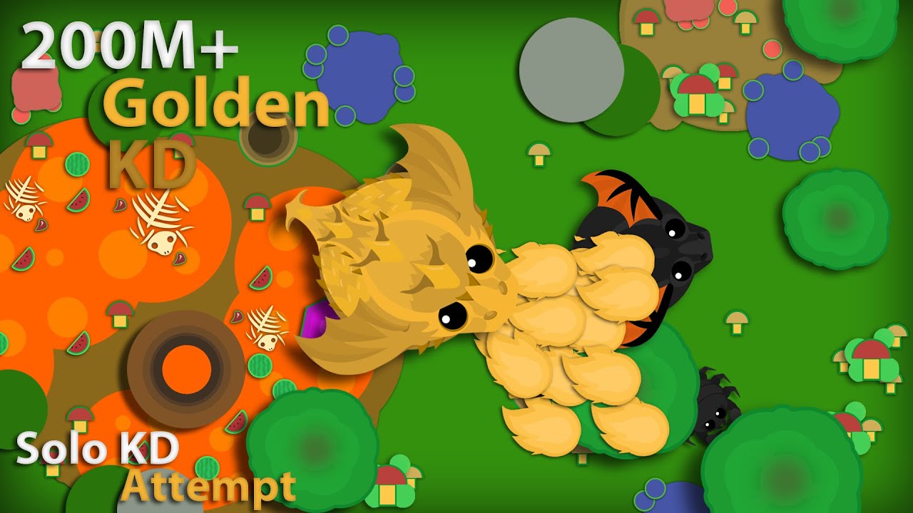 200+ Million XP Golden KD in Mope.io | Solo KD Attempt