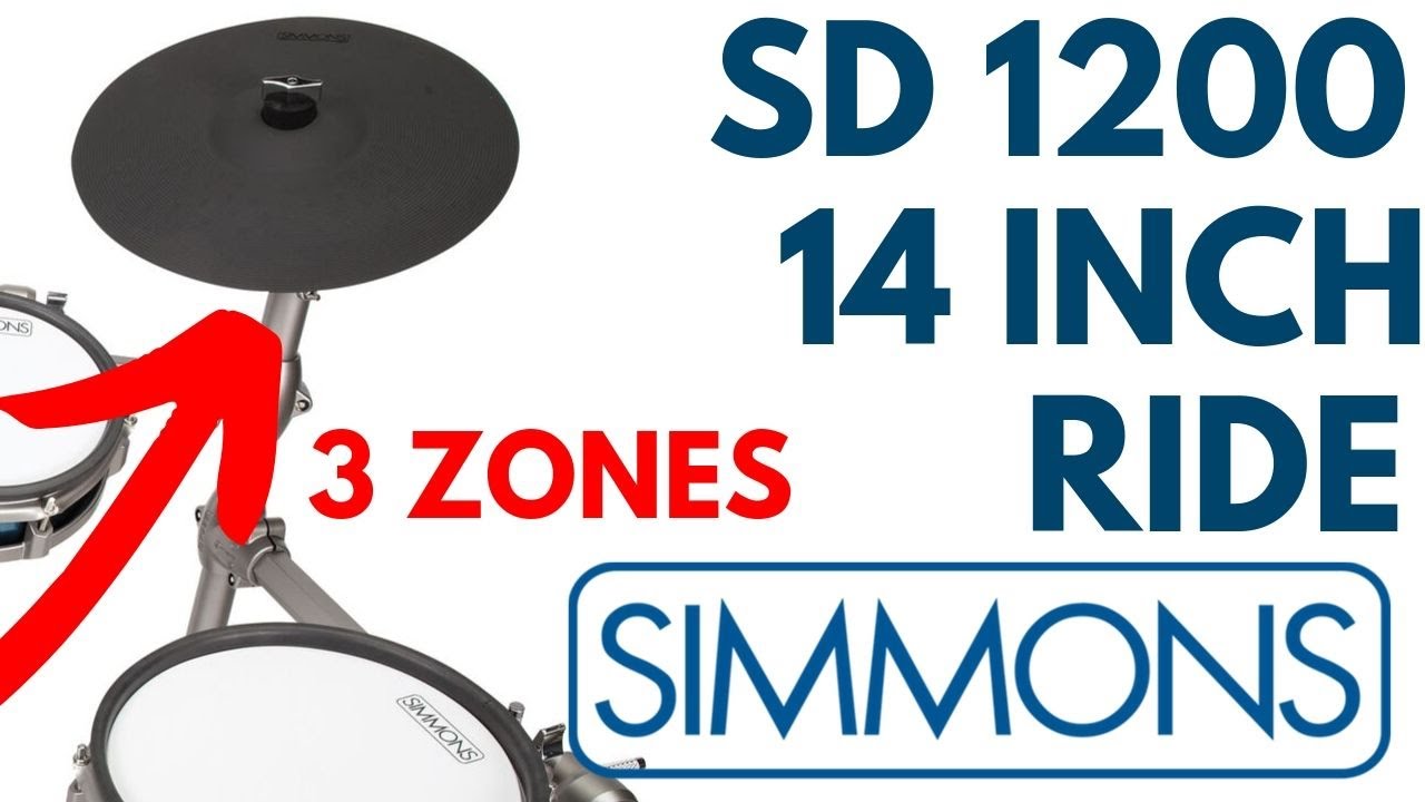 Simmons 14 inch 3 Zone Ride Cymbal SD1200 RD - electronic cymbals
