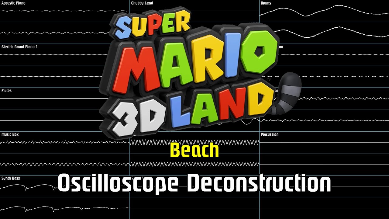 Super Mario 3D Land - Beach [Oscilloscope Deconstruction]