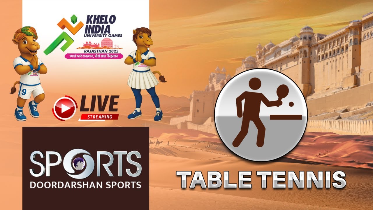 LIVE - Table Tennis Finals - Khelo India University Games 2025, Rajasthan | Doordarshan Sports