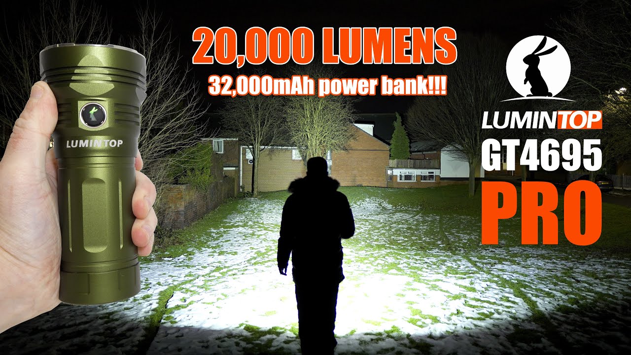 LUMINTOP GT4695 PRO - 20,000 lumens flashlight & 32,000mAh power bank
