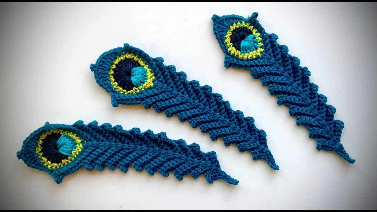 Pfauenfedern häkeln 🦚 #häkeln #crochet #pfau