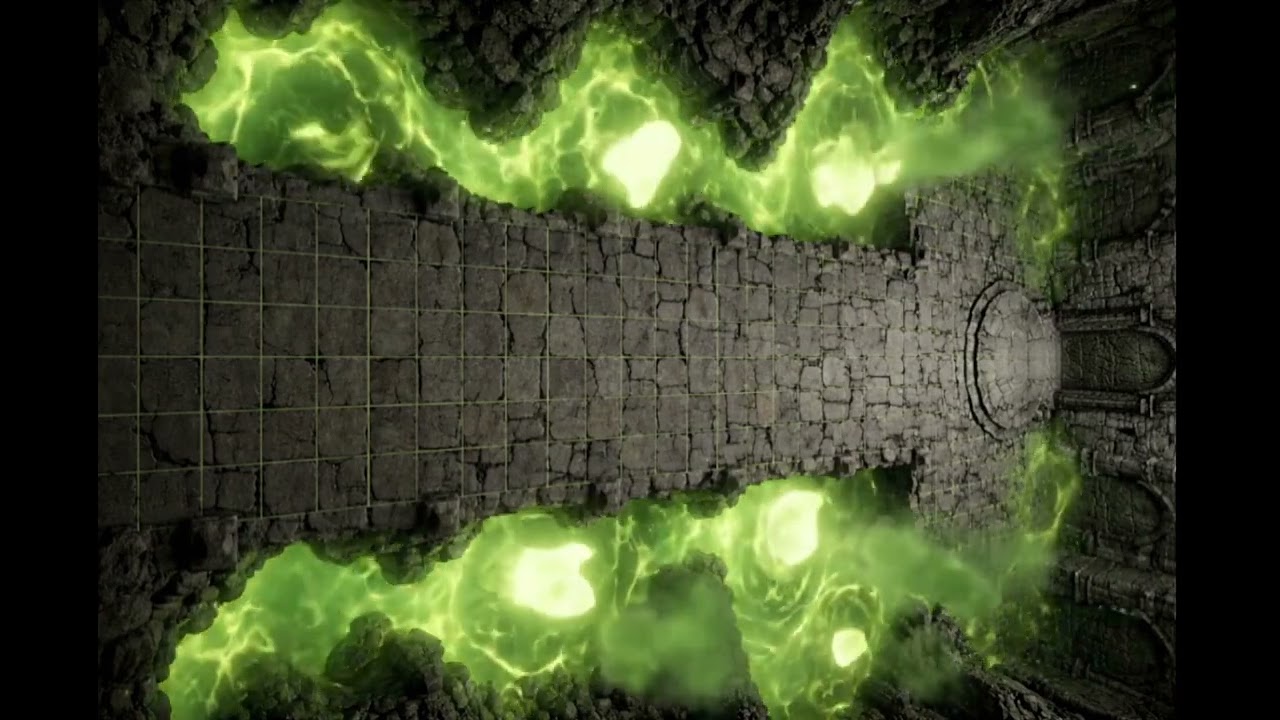 D&D Animated Battle Map | Acid Bridge Dungeon (Top-Down, Ambient)
