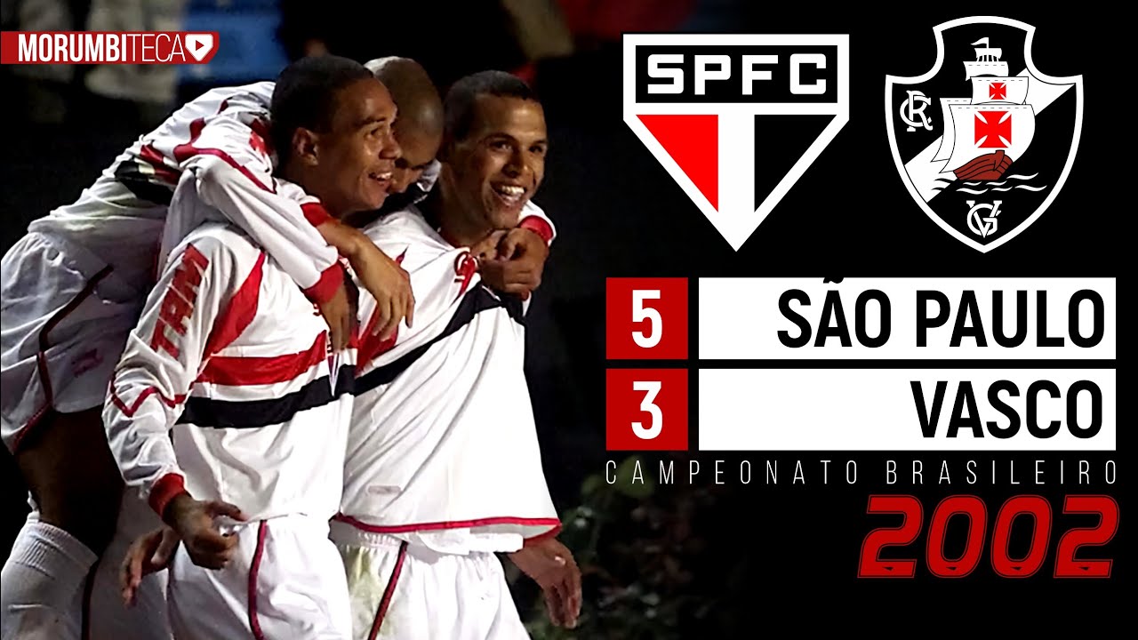 São Paulo 5x3 Vasco - 2002 - APÓS 2x0 CONTRA, VIRADA INCRÍVEL COM 3 GOLS DE LUIS FABIANO!