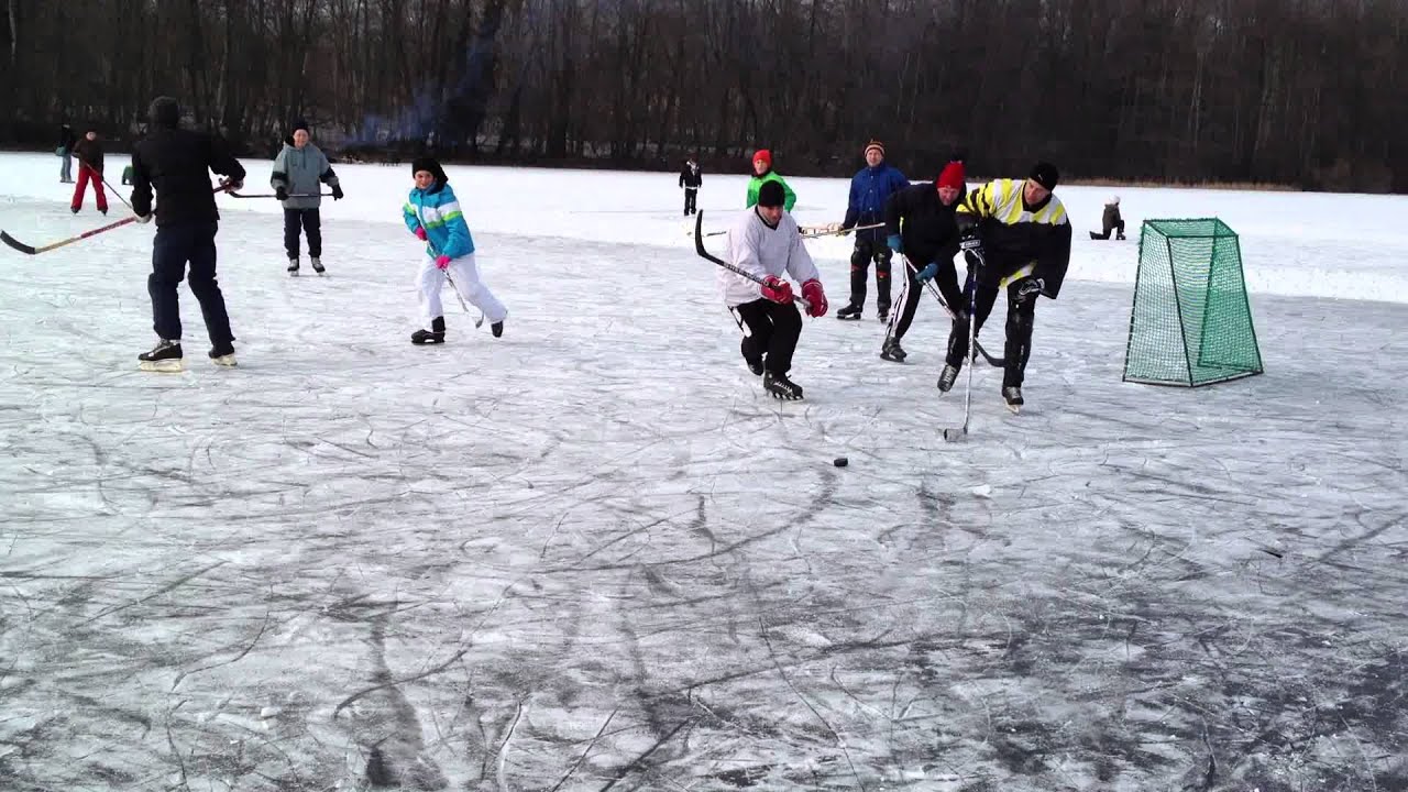 Eishockey auf dem Gro&szlig; Glienicker See, Winter '12