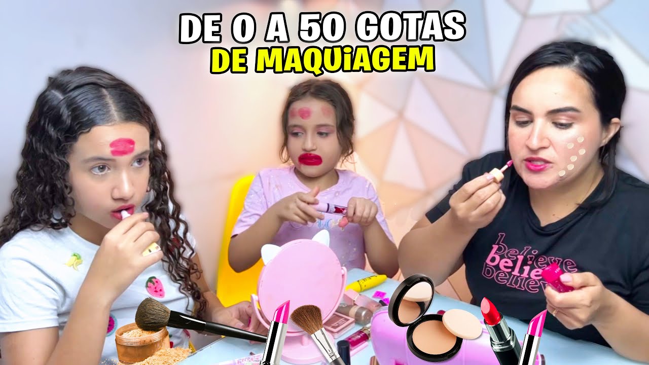 DESAFiO DE MAQUiAGEM COM A MAMÃE 💄😂 #toiaeana