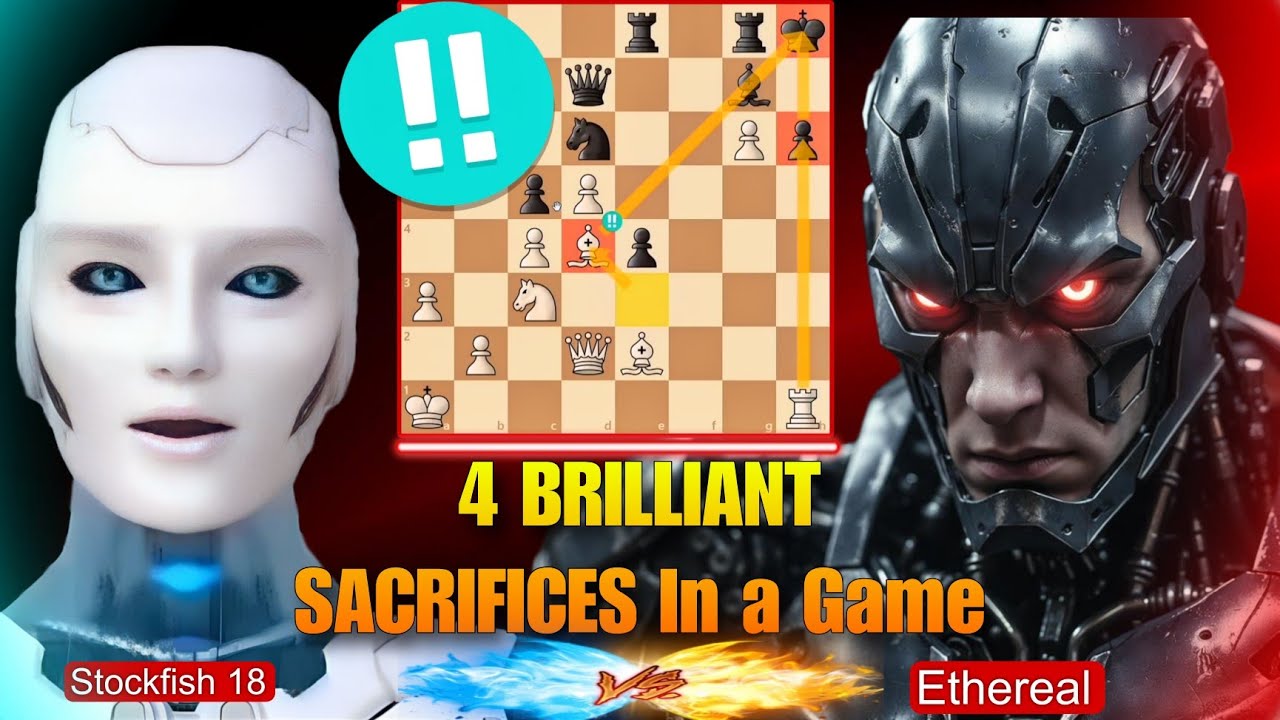 Stockfish 18 BRILLIANTLY SACRIFICED his 4 Pieces Against The Top Chess Engine Ethereal | Chess Game