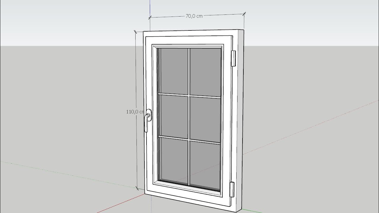 SketchUp Tutorial: How to model a window using SketchUp