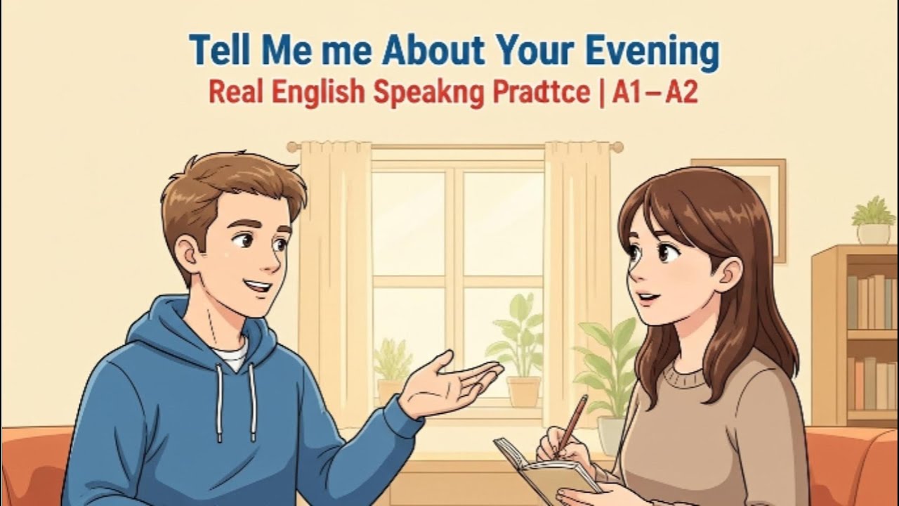 Tell Me About Your Evening | Real English Speaking Practice | A1–A2 | Learn with Emma & Jack
