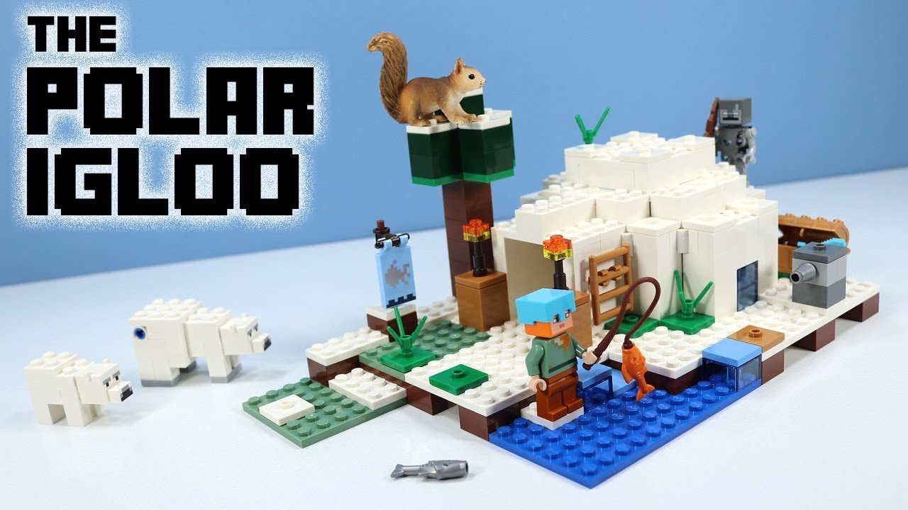 LEGO Minecraft 2018 The Polar Igloo Speed Build Review 21142