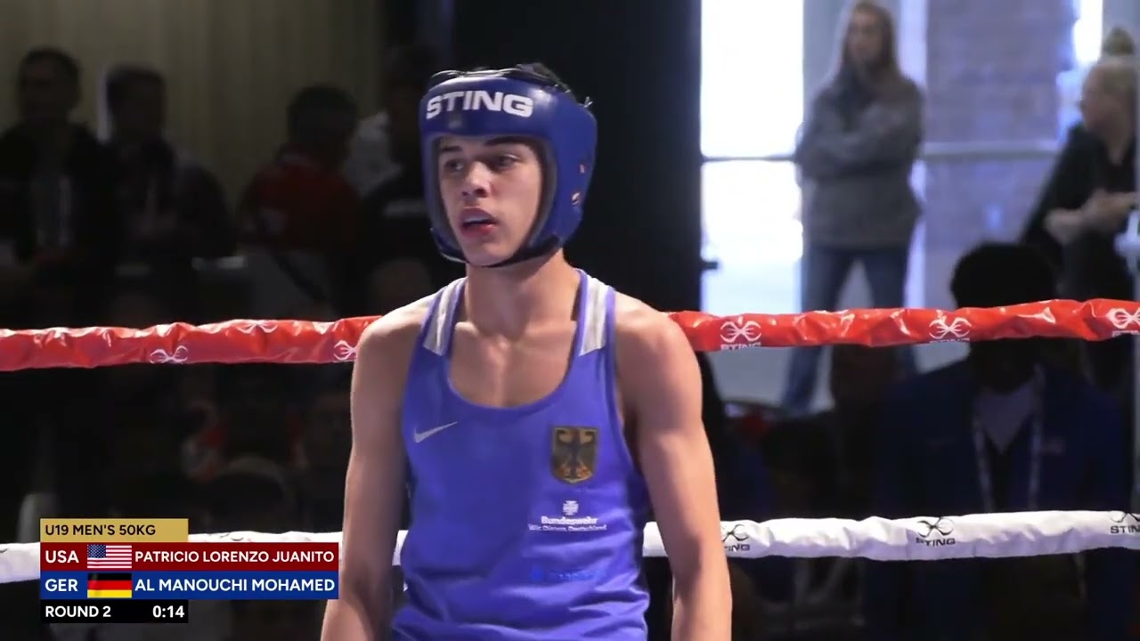 Lorenzo Patricio (USA) vs. Mohamed Al Manouchi (GER) World Boxing U19 Championships 2024 (50kg)