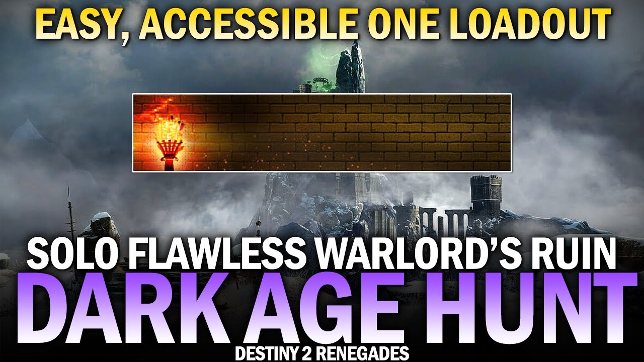 Dark Age Hunt Event - Solo Flawless Warlord's Ruin: Bows, Glaives, Swords (Accessible One Loadout)