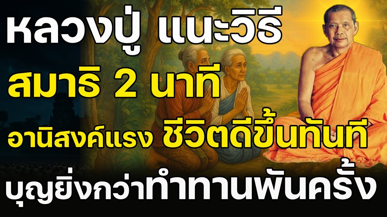 หลวงพ่อฤาษีลิงดำ แนะวิธี ทำสมาธิภาวนาครั้งละ 2 นาที อานิสงส์แรง บุญสูงยิ่งกว่าการทำทานพันครั้ง
