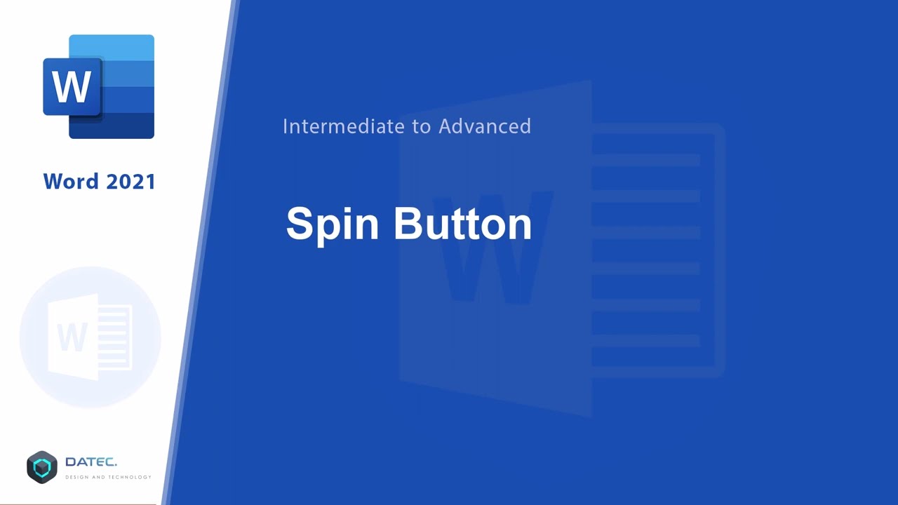 #199 - VBA: Spin Button in Microsoft Word