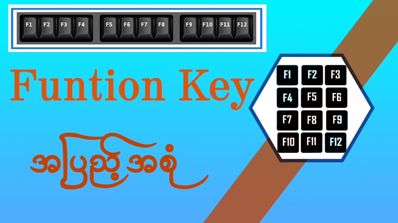 Function Keys တွေရဲ့လုပ်ဆောင်ချက်အသေးစိတ်သိအောင် လေ့လာမယ် Computer and General Knowledge