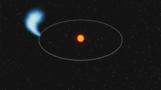 Evaporating extrasolar planet, (artist's impression)