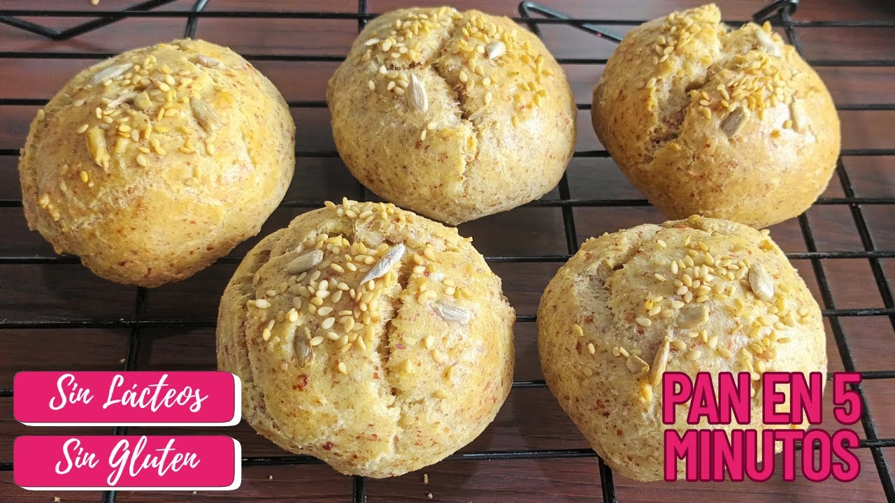 ¡Pan en 5 Minutos! Sin Harinas/ Sin Gluten/ Super Esponjoso😋