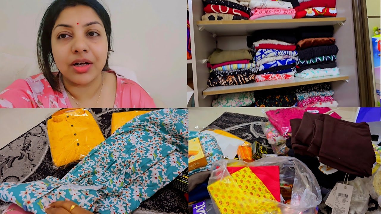 Mummy Aur Auntyji Itne Sare Kapde Leke Aaye Hain || Pura wardrobe Organise Kiya Before Navratri 