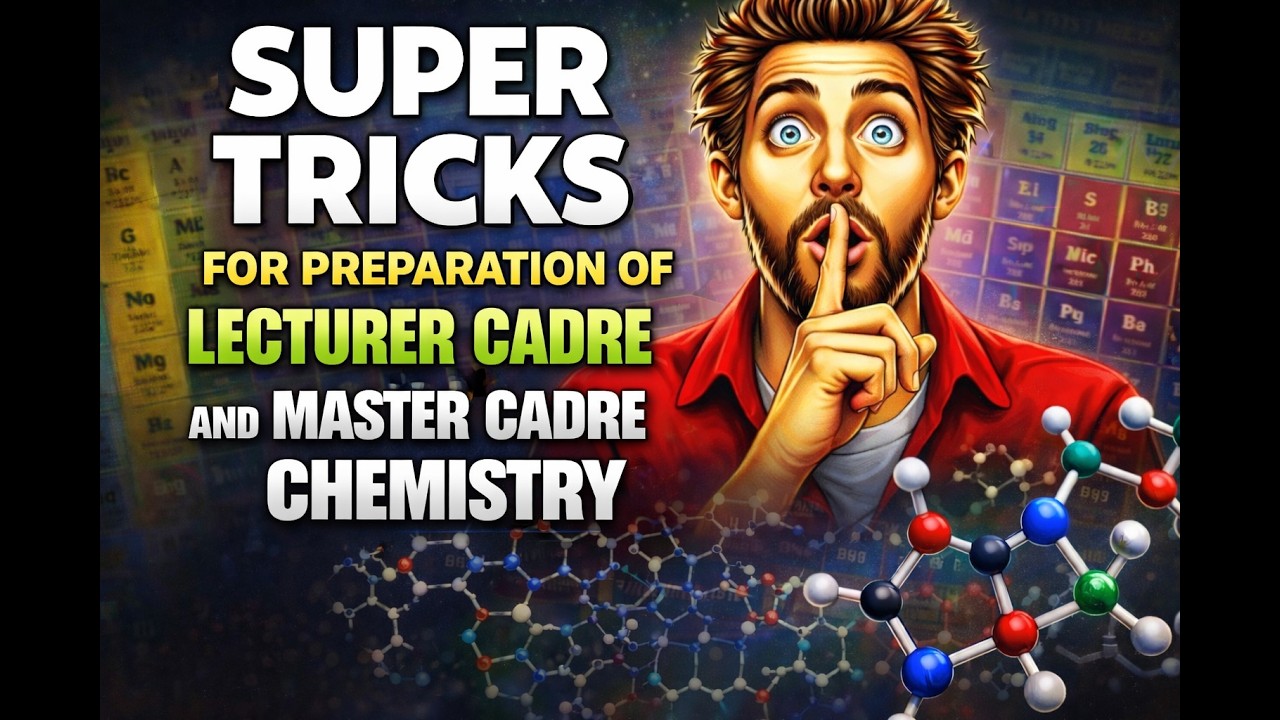 LECTURER CADRE, Master cadre chemistry preparation -2026 #mastercadrechemistry #lecturercadre