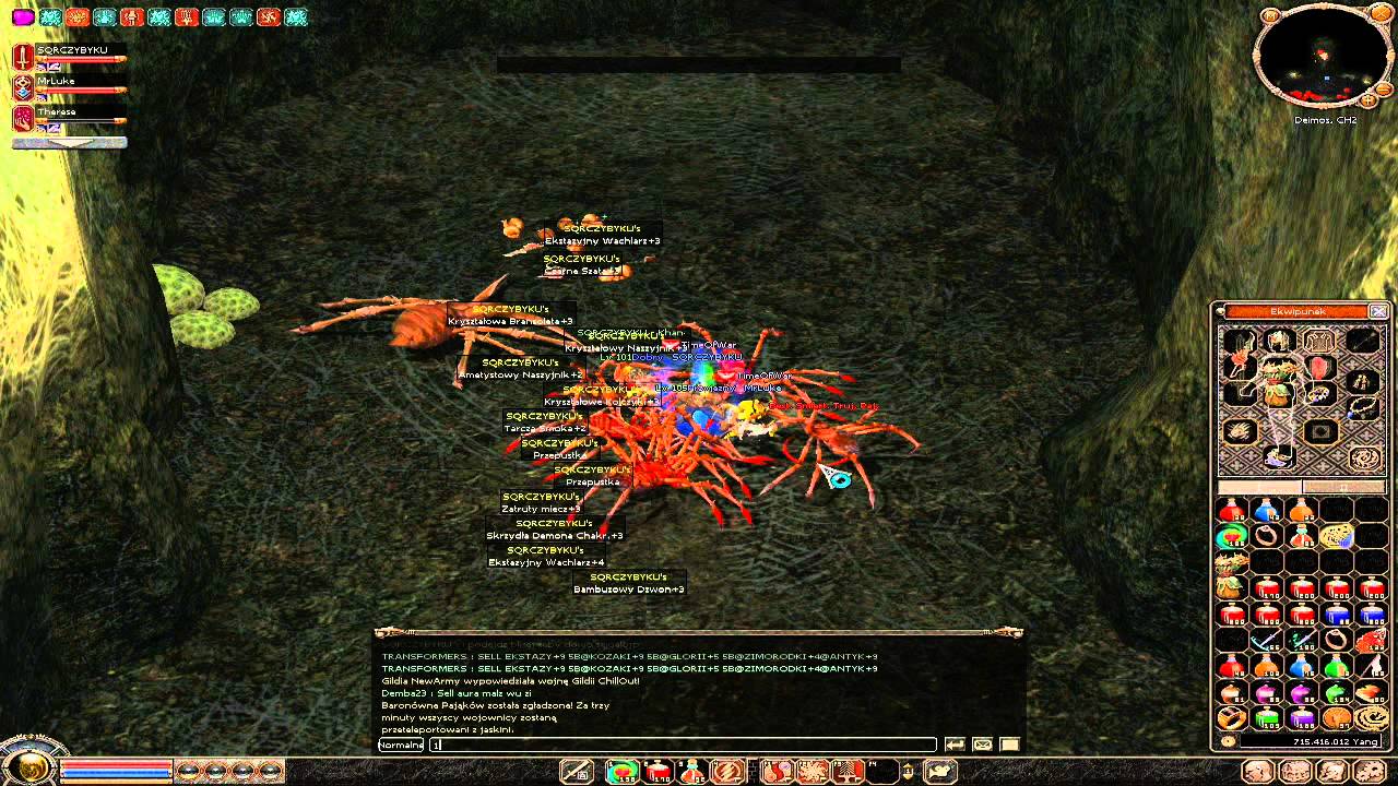 Metin2.PL Deimos SQRCZYBYKU vs Baron&oacute;wna Pająk&oacute;w czyli 120k+ na poli.