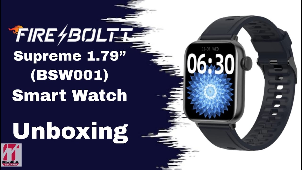 Fire-Boltt | Supreme 1.79 | Smart Watch - Black | Large (BSW018) | Unboxing