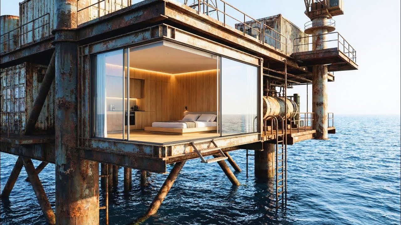 A Hidden Room Taking Shape on an Abandoned Ocean Platform | ASMR Timelapse