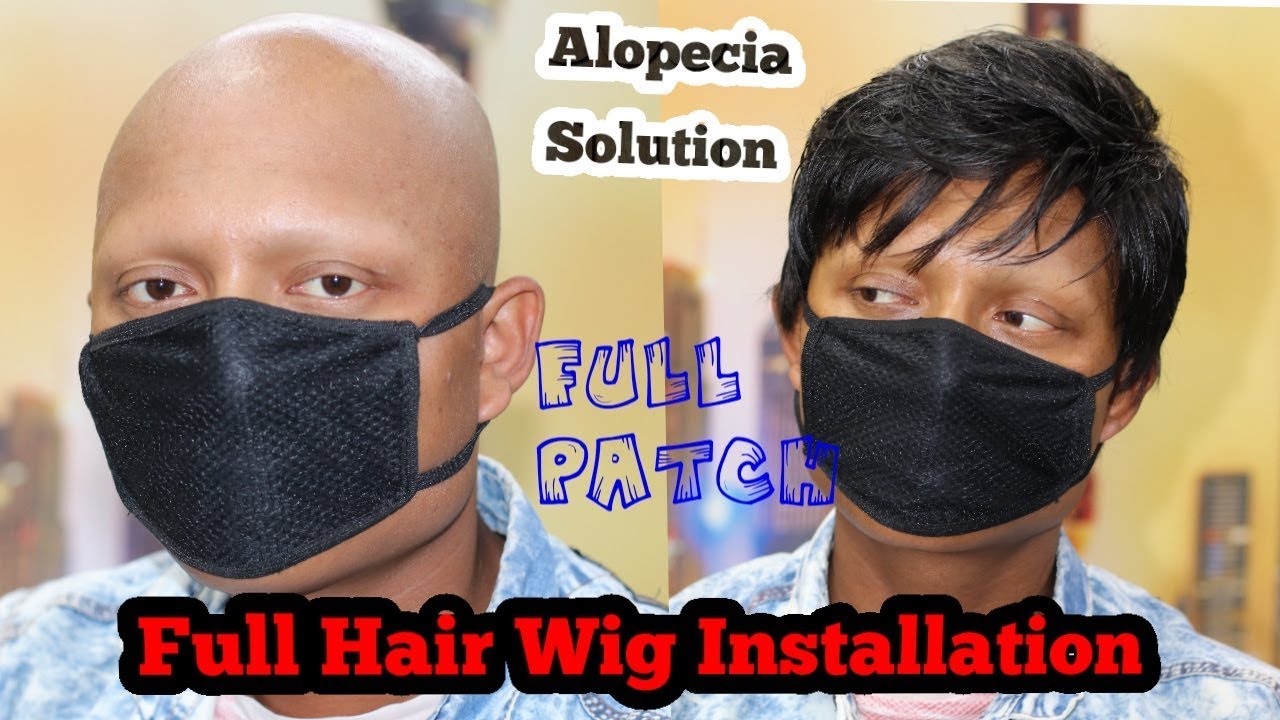 Full Hair Wig For Men , Alopecia solution, Full Hair Patch Transformation by RIZY 9582581323