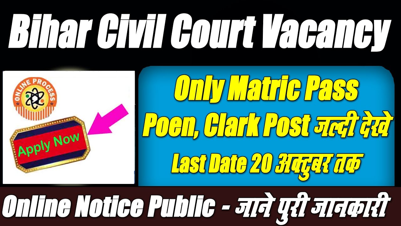 Bihar Civil Court Vacancy 2022 Eligibility | Bihar Civil Court Clerk Vacancy 2022 | Update & Process