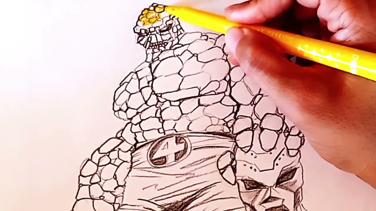The Thing|Marvel🧡🔥 #drawing #howtodraw 