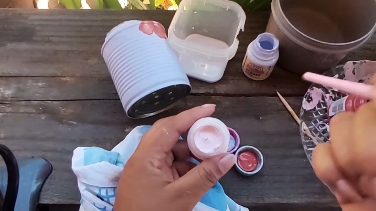 Diy Aprenda pintura em lata para plantar suculentas!!!!