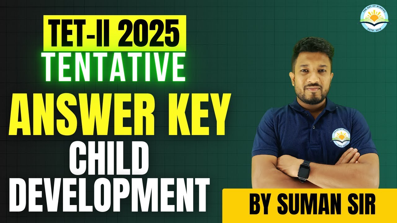 Tripura TET Answer Key 2025 Analysis | TET-2 CDP by  The Art of Winning ||