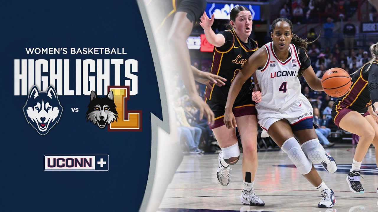 ГЛАВНЫЕ МОМЕНТЫ | Женская баскетбольная команда UConn против Loyola Chicago