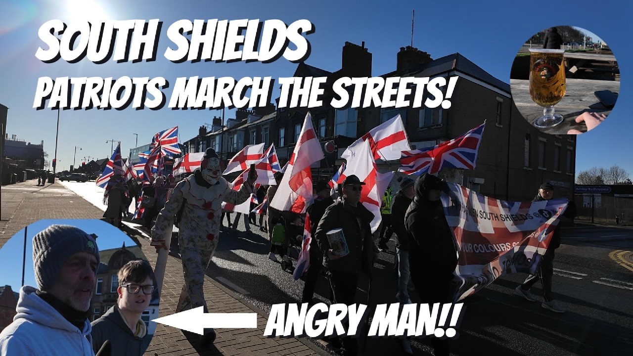 South Shields - Patriots Take To The Streets - Why is This Man So Angry? - Checking Out The Town!!