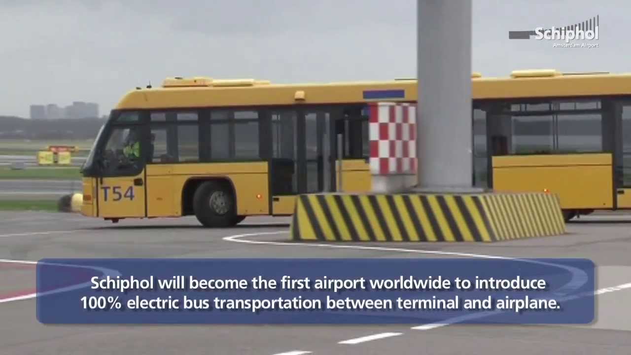Schiphol to be the first airport with 100% electric bus transportation