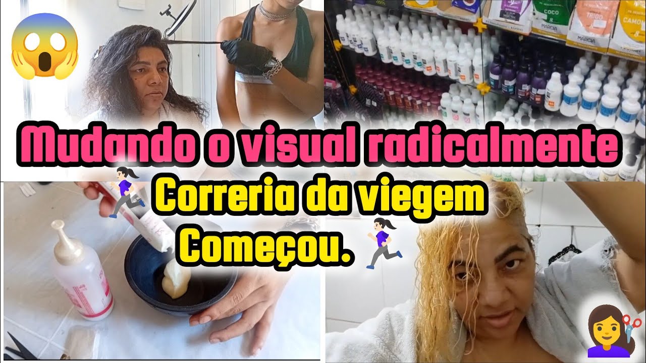 Resolvir fazer luzes😳/começou nossa correria para a viagem.🏃🏻‍♀️🫠🙏🏼