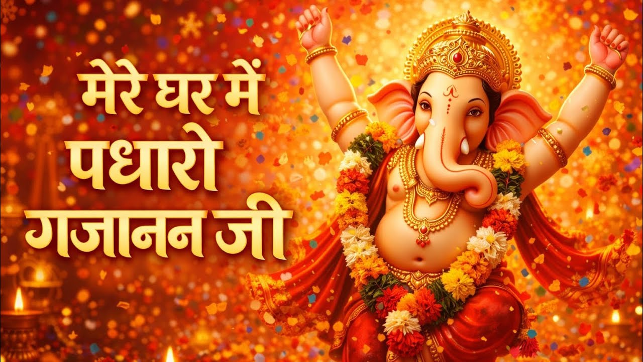 मेरे घर में पधारो गजानंद जी🚩#gajanan #gajananmaharaj #ganeshji #new #viral #trending #bhajan #video🙏