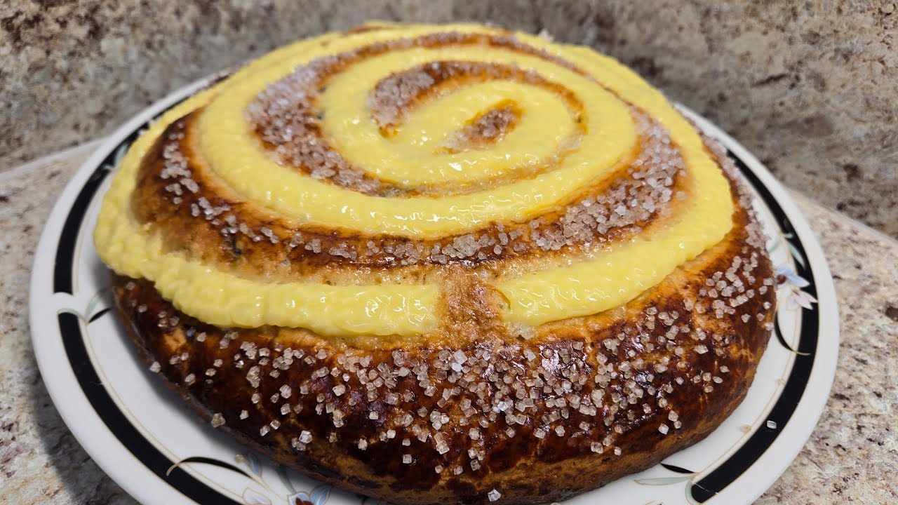 Como hacer pan relleno con pasitas relleno con crema pastelera 