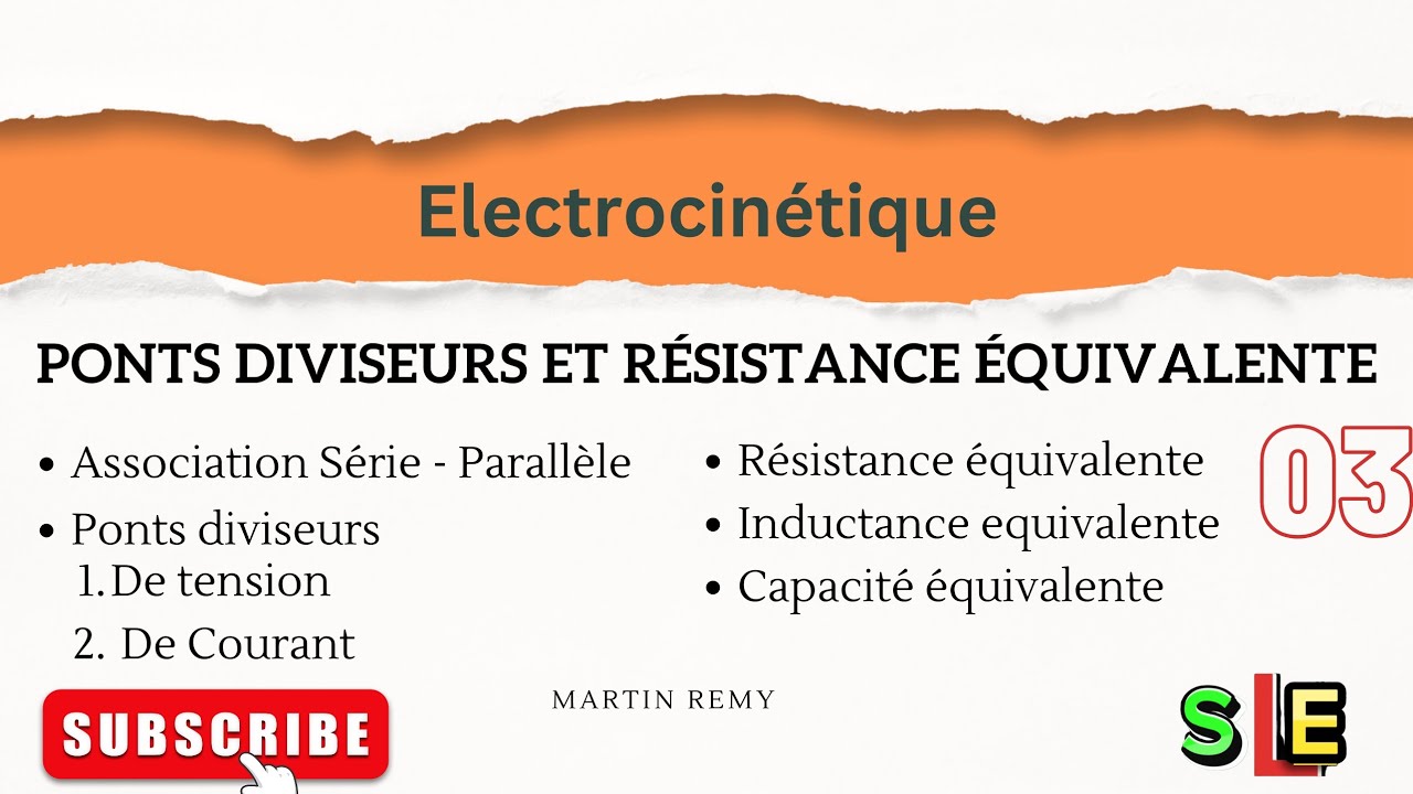 Pont diviseur de courant et pont diviseur de tension(ELECTROCINETIQUE)