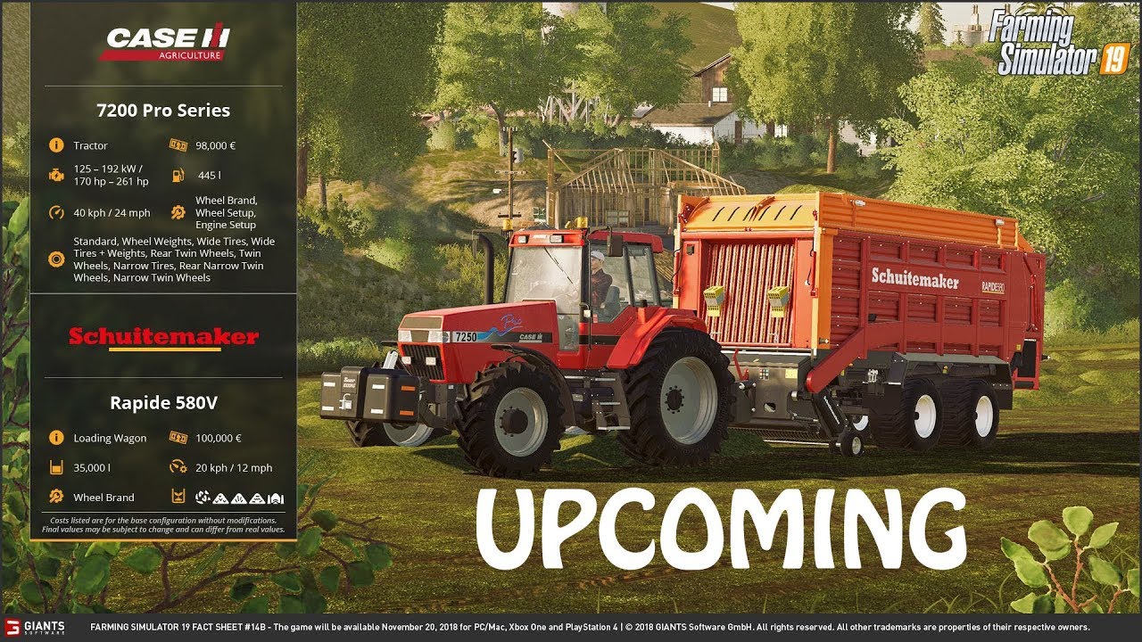 NEW MACHINES FOR Farming Simulator 2019 | FACT SHEET IS PRETTY GOOD | PS4 | Xbox One