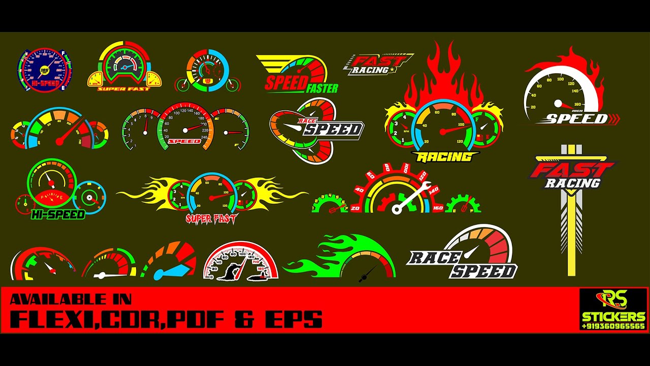 Speedometer Vector Designs (Volume 1) | RS STICKERS