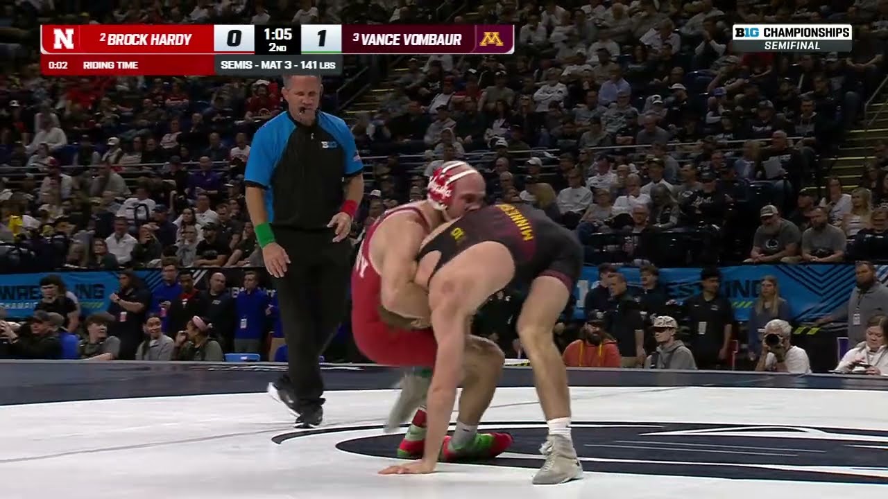 141 LBs Semifinals: Brock Hardy vs. Vance Vombaur | 2026 Big Ten Wrestling Championships