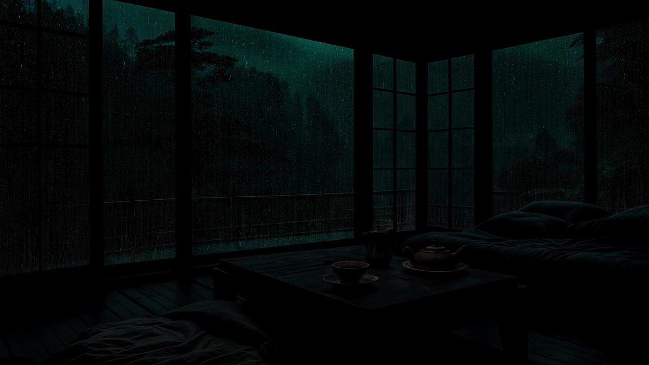 Calming Rain Sounds at a Mountain Cabin (No Ads) | Cozy Night Ambience for Deep Sleep