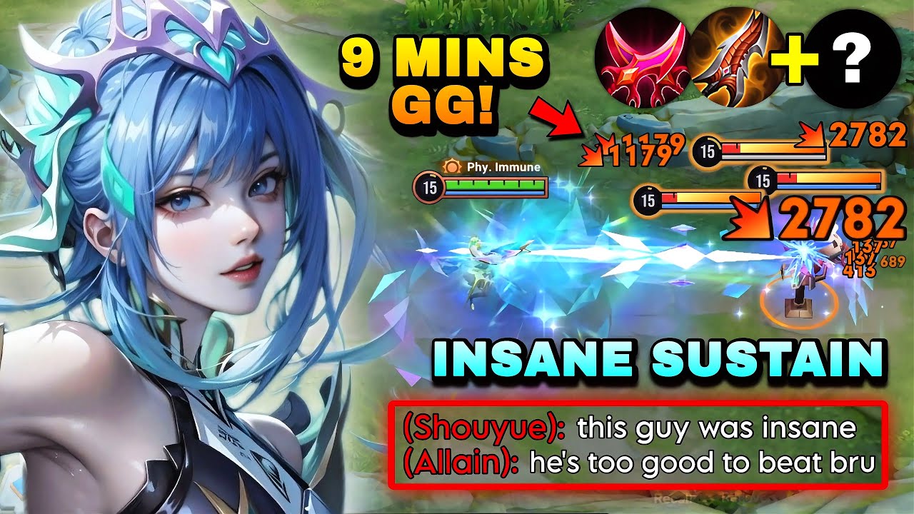 TOP 1 CONSORT YU 9 MINUTE GG WITH THIS INSANE SUSTAIN BUILD IN GM RANK! | HONOR OF KINGS