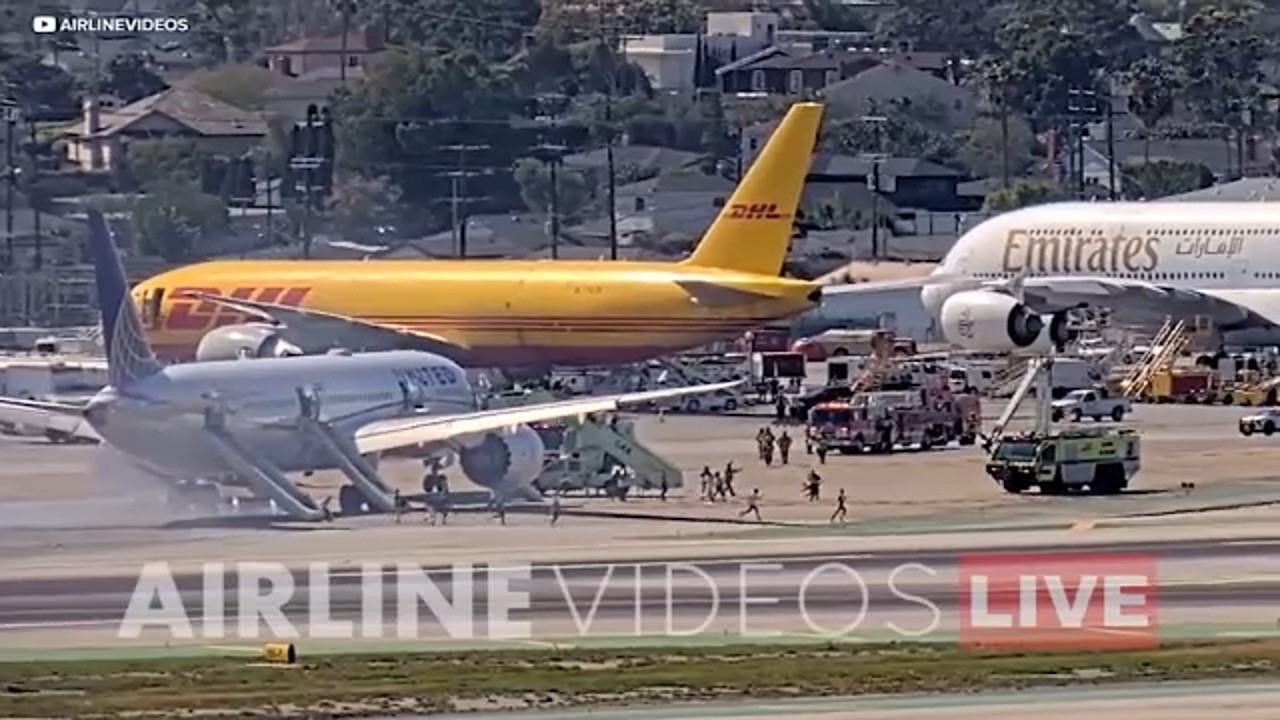 New video shows passengers running from United plane after engine fire