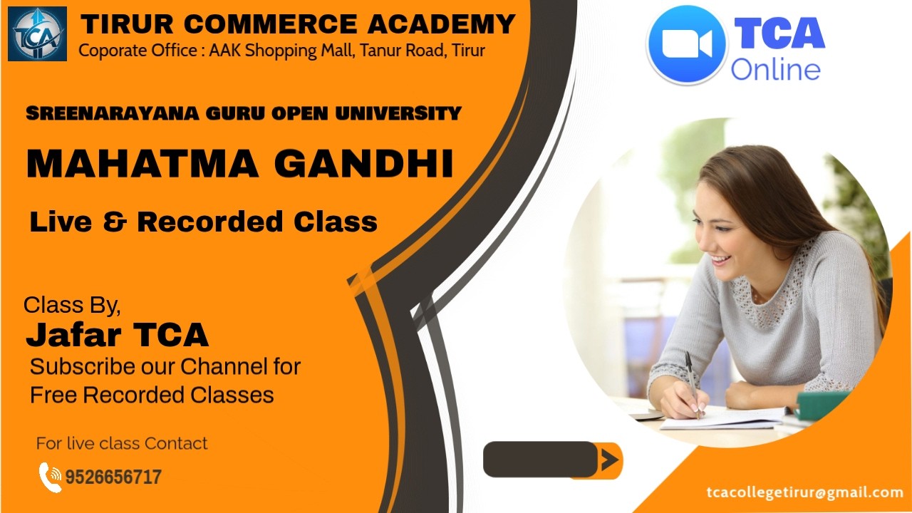 SGOU UG/ 3rd Sem. Mahatma Gandhi